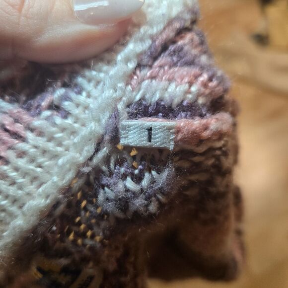 Myriam Cepeda Hand Made In Columbia Baby Girls Zip Knit Sweater Purple 1-2 Yrs - Picture 4 of 9